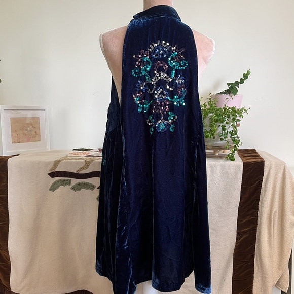 Free people velvet sequin dress. Sz M. - Picture 4 of 7